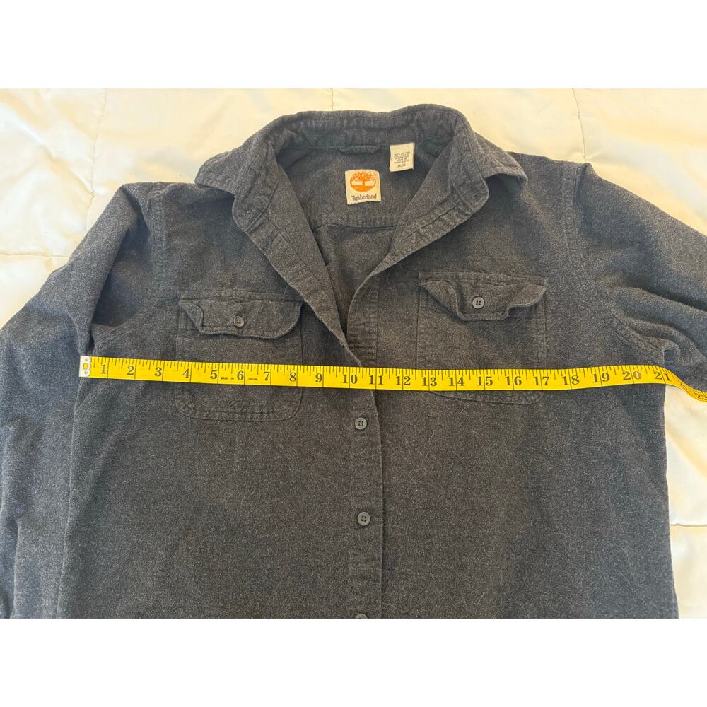 100% Cotton Gray Timberland Button Down - Size Medium